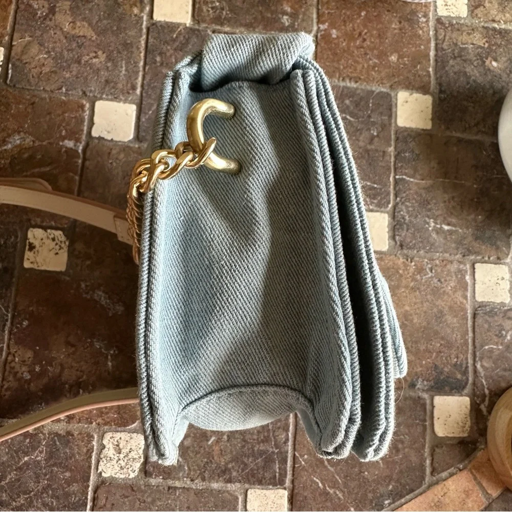 Nanette Lepore Laiela Vintage Light Denim Bow Crossbody Purse with Bracelets NWT - Picture 13 of 16